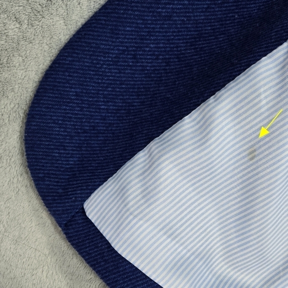 GAP Academy Blazer Royal Blue Diagonal Stripe Pockets Academia Career Preppy - Picture 9 of 12